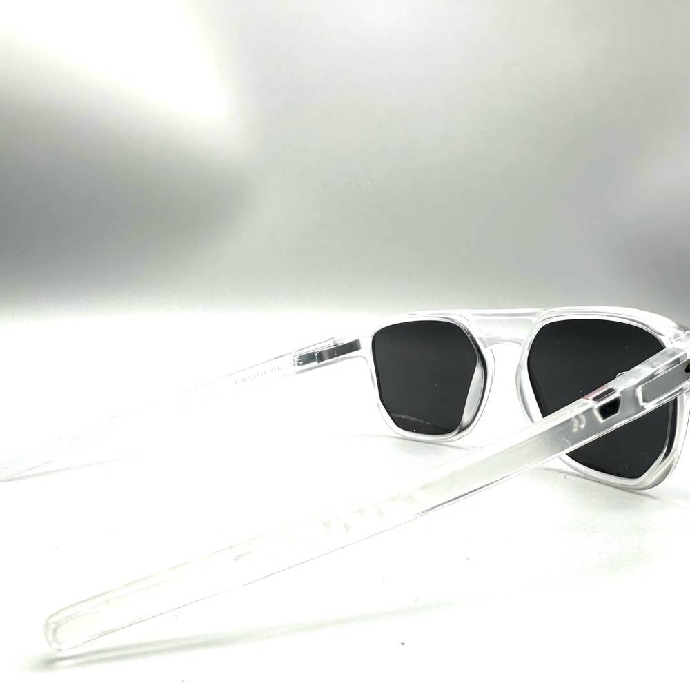 Oakley Clear Frame Black Lens Sunglasses - Picture 4 of 8